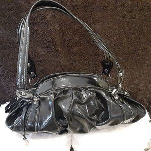 Franco Sarto Black Patent Leather Mini Bag